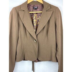 XOXO Collection Womens Brown Blazer Jacket Size M